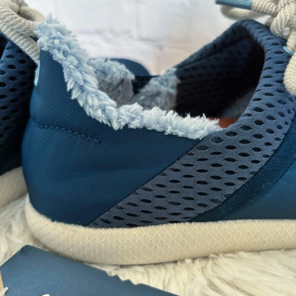 OLUKAI Mahiki Navy Sherpa-Trimmed Slipper Sneaker--7 - Picture 7 of 15
